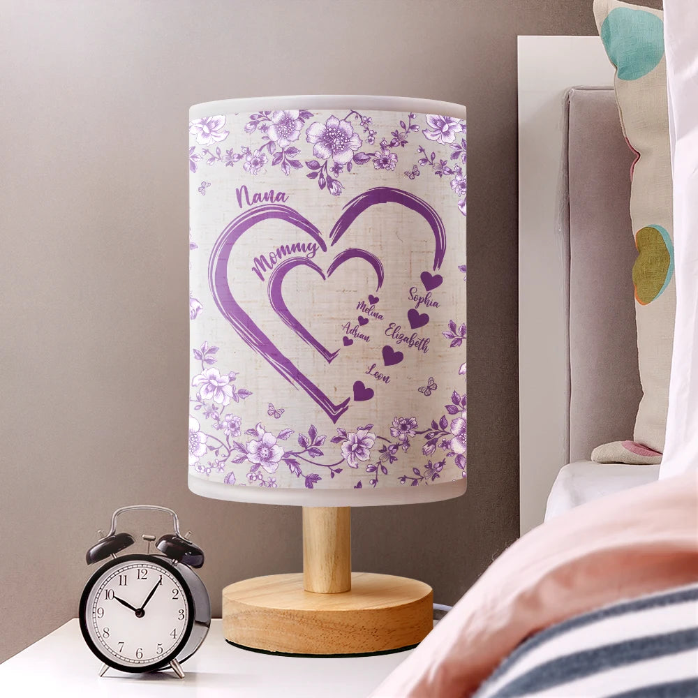 Gift For Wife,Gift For Mother,Gift For Grandma,Love,Family - Mom Grandma Sweethearts Toile - Personalized Fabric Lamp