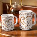 Gift For Grandma, Gift For Mother, Gift For Wife, Happy - Mom Grandma Sweethearts Toile - Personalized White Edge-to-Edge Mug