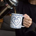 Gift For Grandma, Gift For Mother, Gift For Wife, Happy - Mom Grandma Sweethearts Toile - Personalized White Edge-to-Edge Mug