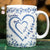 Gift For Grandma, Gift For Mother, Gift For Wife, Happy - Mom Grandma Sweethearts Toile - Personalized White Edge-to-Edge Mug