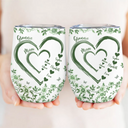 Gift For Wife,Gift For Mother,Gift For Grandma,Love,Family - Mom Grandma Sweethearts Toile - Personalized Wine Tumbler