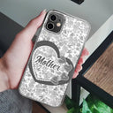 Gift For Mother, Mom - Children, Family, Happy - Mom Grandma Sweethearts Toile De Jouy Pattern - Personalized Clear Phone Case