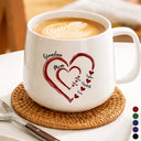 Gift For Mother,Gift For Grandma,Grandma - Grandkids,Happy,Icon,Grateful - Mom Grandma Sweethearts Toile Pattern - Personalized Tapered Mug