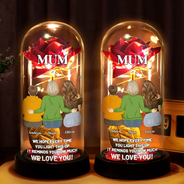 Gift For Mother, Gift For Women, Love - Mom I Hope Every Time You Light This Up - Personalized Everlasting Rose Dome Lamp