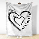 Gift For Wife,Gift For Mother,Gift For Grandma,Happy - Mom Mum Grandma Sweethearts - Personalized Fleece Blanket, Sherpa Blanket