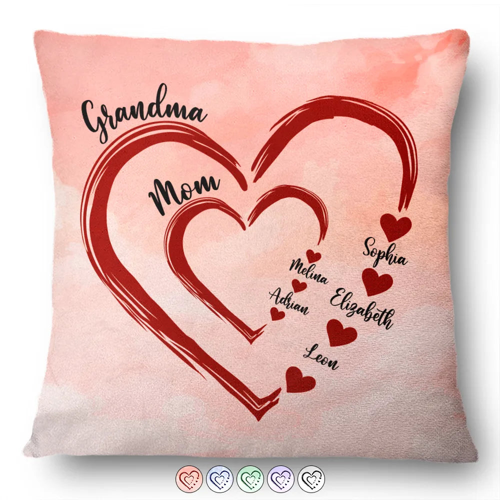 Gift For Wife,Gift For Mother,Gift For Grandma,Happy - Mom Mum Grandma Sweethearts - Personalized Pillow