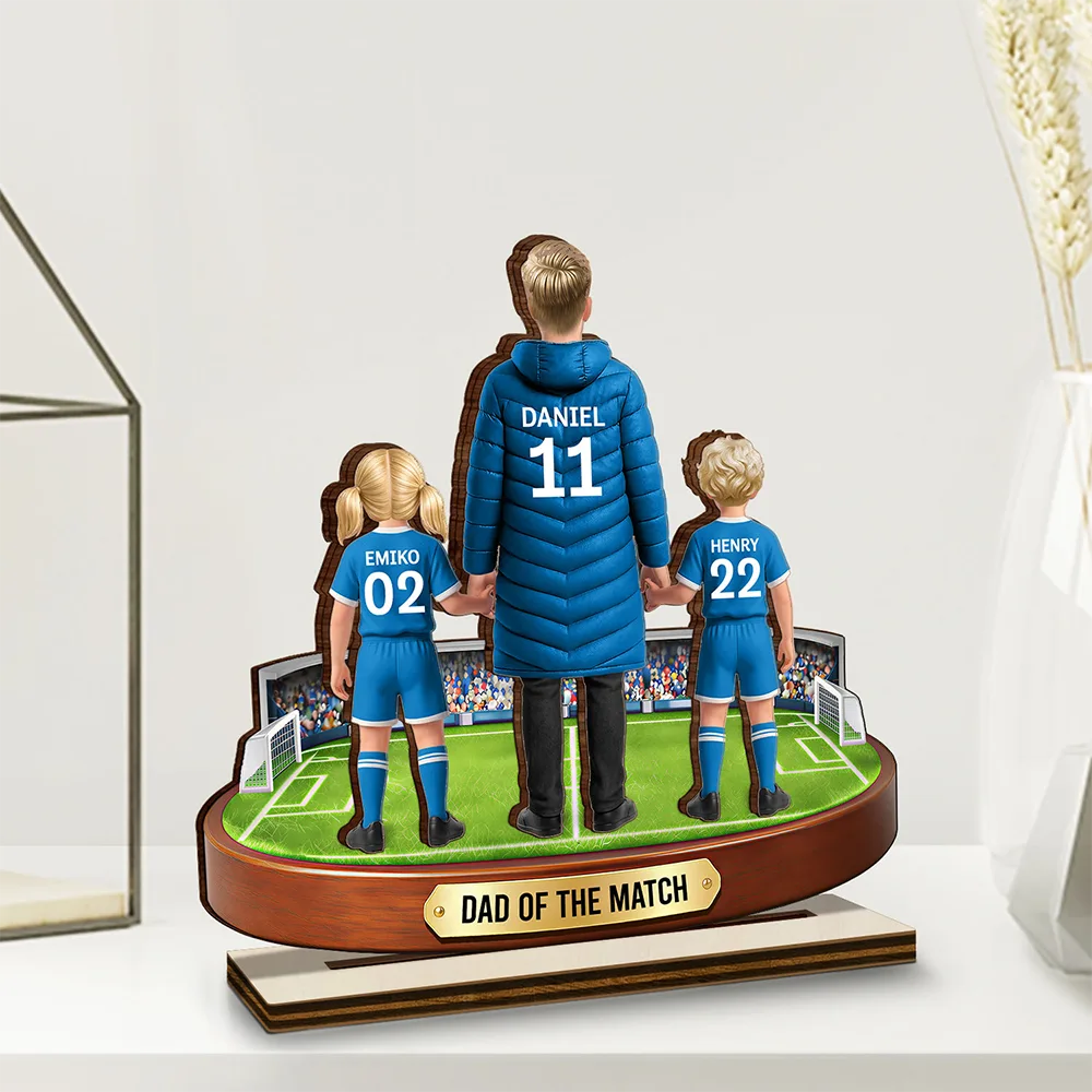 Sport Mom,Sport Dad,Gift For Mother,Gift For Father,Happy - Mom Mum Of The Match - Personalized Custom Shaped Wooden Plaque