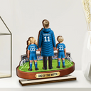 Sport Mom,Sport Dad,Gift For Mother,Gift For Father,Happy - Mom Mum Of The Match - Personalized Custom Shaped Wooden Plaque