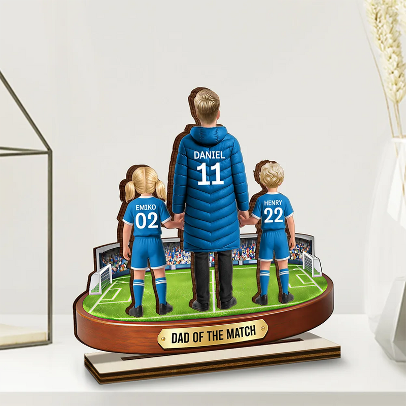 Sport Mom,Sport Dad,Gift For Mother,Gift For Father,Happy - Mom Mum Of The Match - Personalized Custom Shaped Wooden Plaque