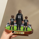 Sport Mom,Sport Dad,Gift For Mother,Gift For Father,Happy - Mom Mum Of The Match - Personalized Custom Shaped Wooden Plaque