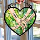 Gift For Grandma, Grandma - Grandkids, Gift For Mother, Happy - Mom Nana & Children Hands In Hands - Personalized Window Hanging Suncatcher Ornament