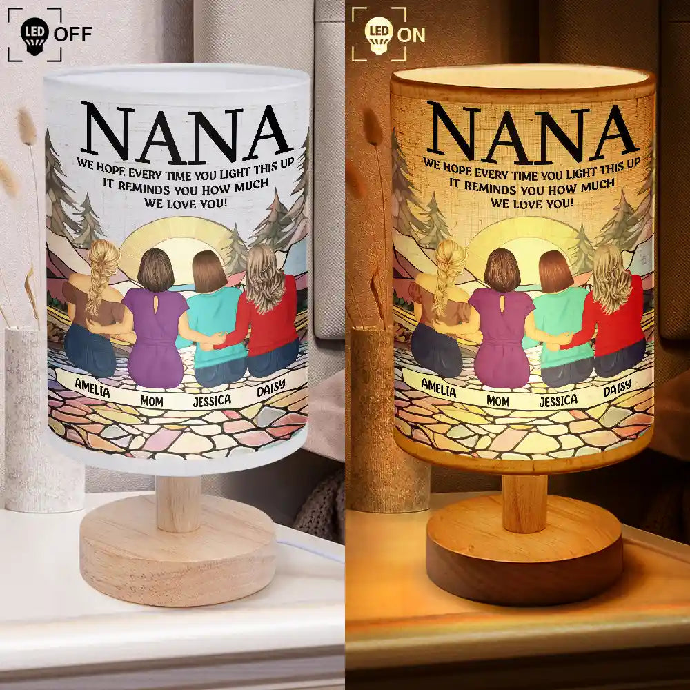 Love,Gift For Mother,Gift For Wife,Gift For Women,Mom - Daughters (Adult),Mom - Children - Mom We Hope Every Time You Light This Up - Personalized Fabric Lamp