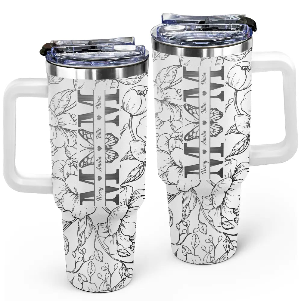 Gift For Mother, Mom - Children, Happy - Mom We Love You - Personalized Engraved 40oz Tumbler