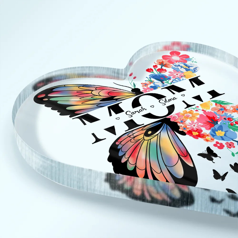 Love, Gift For Mother - Mom We Love You - Personalized Heart Shaped Acrylic Plaque