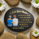 Gift For Mother,Mom - Daughters (Adult) - Mom You Are The World Thank You For Being My Rocks - Personalized Printed Rock