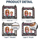 Gift For Mother, Mom - Children, Happy - Mom & Children Sitting Window 3D Effect - Personalized Window Hanging Suncatcher Ornament