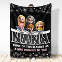 Gift For Mother, Mom - Children, Happy - Mom & Children Think Of This Blanket As A Hug - Personalized Fleece Blanket, Sherpa Blanket