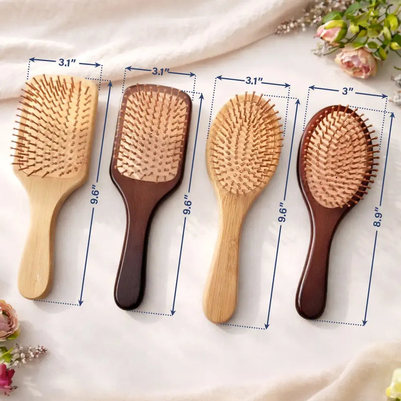 Happy,Gift For Wife,Gift For Women,Gift For Mother,Gift For Grandma - Mom's Grandma's Sweethearts - Personalized Wooden Hair Brush