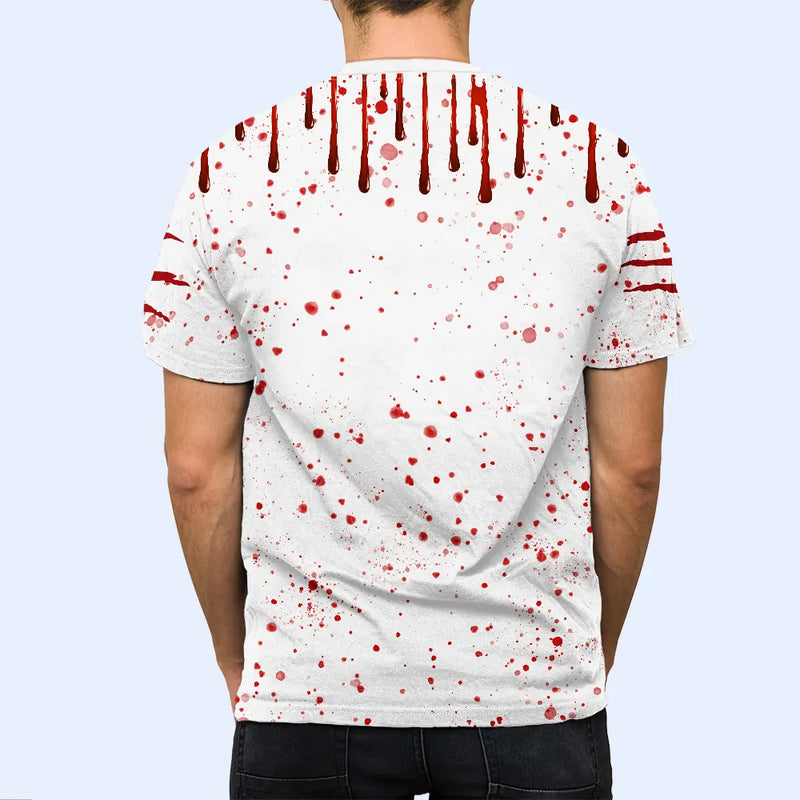 Pet Lovers, Pet Mom, Pet Dad, Cat Lovers, Cat Mom, Cat Dad, Halloween, Happy - Mommy Daddy Of The Meownsters - Personalized Full Print T Shirt