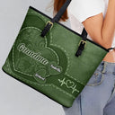 Gift For Mother, Gift For Grandma, Grandma - Grandkids, Happy - Mommy's Little Sweethearts - Personalized Leather Tote Bag