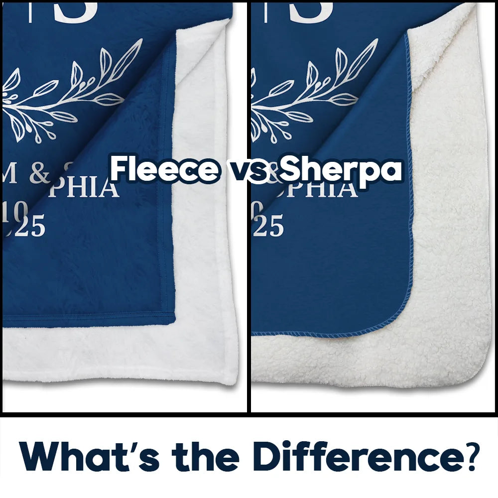 Gift For Couples,Old Couples,Gift For Husband,Gift For Wife,Gift For Boyfriend,Gift For Girlfriend,Love,Top Market - Monogram Couple's Names - Personalized Fleece Blanket, Sherpa Blanket