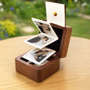 Gift For Couples, Gift For Husband, Gift For Wife, Gift For Boyfriend, Gift For Girlfriend, LGBT, Love, Wedding, Wedding Anniversary, Married - Monogram Couple's Names - Personalized Wooden Accordion Photo Box