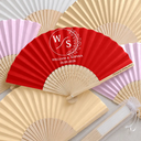 Grateful,Gift For Bestie,Wedding,Monogram - Monogram Couple's Names Wedding - Personalized Hand Folding Fans