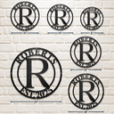 Happy,Family,Parents,Gift For Grandparents - Monogram Family Name - Personalized Cutout Metal Sign