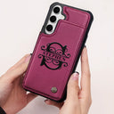 Gift For Yourself,Gift For Women,Gift For Men,Happy - Monogram Initial - Personalized Leather Flip Wallet Phone Case