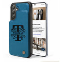 Gift For Yourself,Gift For Women,Gift For Men,Happy - Monogram Initial - Personalized Leather Flip Wallet Phone Case