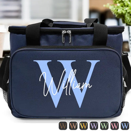 Sac à lunch personnalisé avec initiale monogramme, sac isotherme