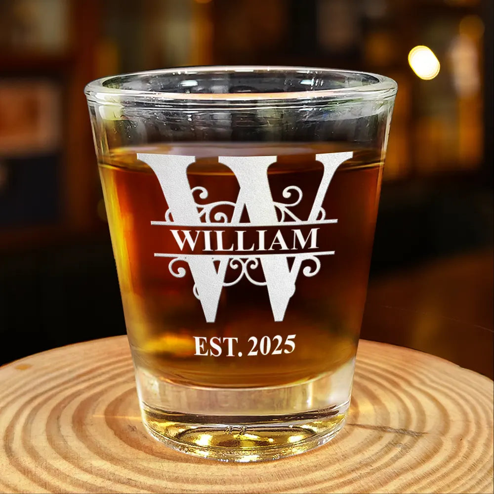 Verre à liqueur personnalisé avec monogramme