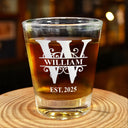 Gift For Men - Monogram Name - Personalized Shot Glass