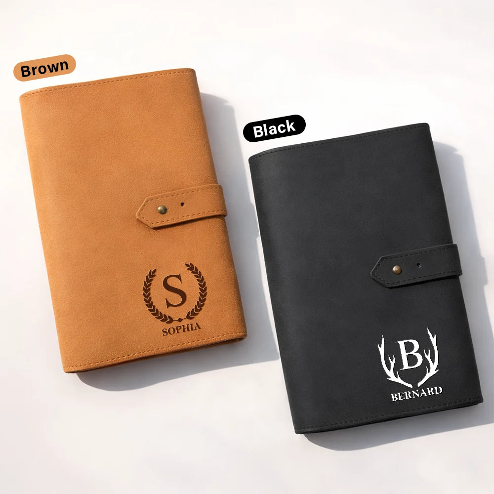 Gift For Women,Gift For Men,Gift For Yourself,Happy,Travel - Monogram Name Initial - Personalized Leather Cable Bag