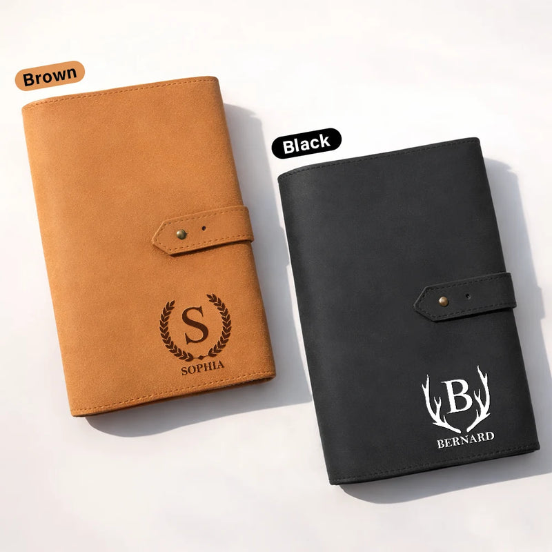 Gift For Women,Gift For Men,Gift For Yourself,Happy,Travel - Monogram Name Initial - Personalized Leather Cable Bag