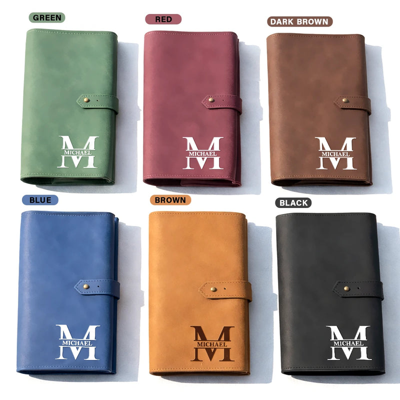 Gift For Women,Gift For Men,Gift For Yourself,Happy,Travel - Monogram Name Initial - Personalized Leather Cable Bag