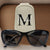 Gift For Father,Gift For Men,Happ - Monogram Name Letter - Personalized Sunglasses Holder For Car Visor