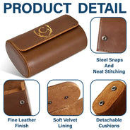 Gift For Husband,Gift For Boyfriend,Gift For Men,Happy - Monogram Name Simple Keepsake - Personalized Leather Watch Case