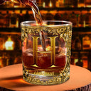 Gift For Yourself,Gift For Women,Happy - Monogram Old Fashioned Gift Whiskey Spirit - Personalized Whiskey Glass