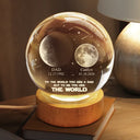 Gift For Father,Dad - Children,Happy,Moon Phase,Humorous - Moon Phase I Am Their Father - Personalized Crystal Globe Lamp
