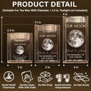 Gift For Couples,Gift For Husband,Gift For Wife,Gift For Boyfriend,Gift For Girlfriend,Parents,Gift For Mother,Gift For Father,Married ,Engaged,Love - Moon Phase The Beginning Of Our Forever - Personalized Crystal Candle Holder