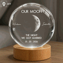 Gift For Couples,Old Couples,Gift For Husband,Gift For Wife,Gift For Boyfriend,Gift For Girlfriend,Love - Moon Phase The Beginning Of Our Forever - Personalized Crystal Globe Lamp