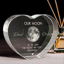 Gift For Couples,Gift For Husband,Gift For Wife,Gift For Boyfriend,Gift For Girlfriend,Parents,Gift For Mother,Gift For Father,Married ,Engaged,Love - Moon Phase The Beginning Of Our Forever - Personalized Crystal Heart
