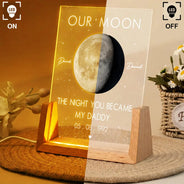 Gift For Couples,Gift For Husband,Gift For Wife,Gift For Boyfriend,Gift For Girlfriend,Parents,Gift For Mother,Gift For Father,Married ,Engaged,Love - Moon Phase The Beginning Of Our Forever - Personalized Night Light