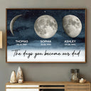 Love,Family,Parents,Gift For Grandparents,Gift For Mother,Gift For Father - Moon Phase The Day You Became Our Dad - Personalized Poster