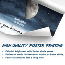 Love,Family,Parents,Gift For Grandparents,Gift For Mother,Gift For Father - Moon Phase The Day You Became Our Dad - Personalized Poster