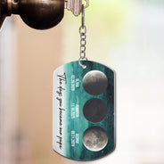 Gift For Father,Dad - Children,Happy,Moon Phase - Moon Phase The Days You Became Our Dad - Personalized Aluminum Keychain