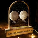 Gift For Father,New Dad,New baby,Happy,Moon Phase,Adorable - Moon Phase Under This Moon You Became My Dad - Personalized Custom Shaped LED Light
