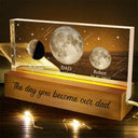 Gift For Mother,Gift For Grandma,Gift For Father,Gift For Grandpa,Love - Moon Phase We Love You To The Moon And Back - Personalized Rectangle LED Light