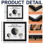 Grateful,Gift For Mother,Moon Phase - Moon Phase We Love You To The Moon And Back - Personalized LED Light Shadow Box